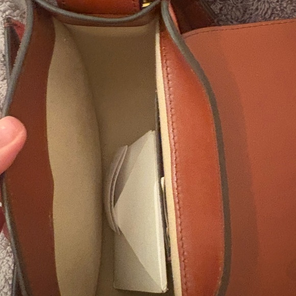 Chloé Red and Brown Leather Suede Patent Tess Bag - Picture 15 of 16